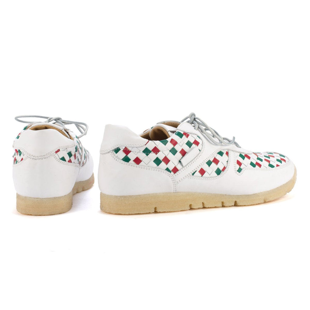 WOVEN SNEAKERS – White Red Green