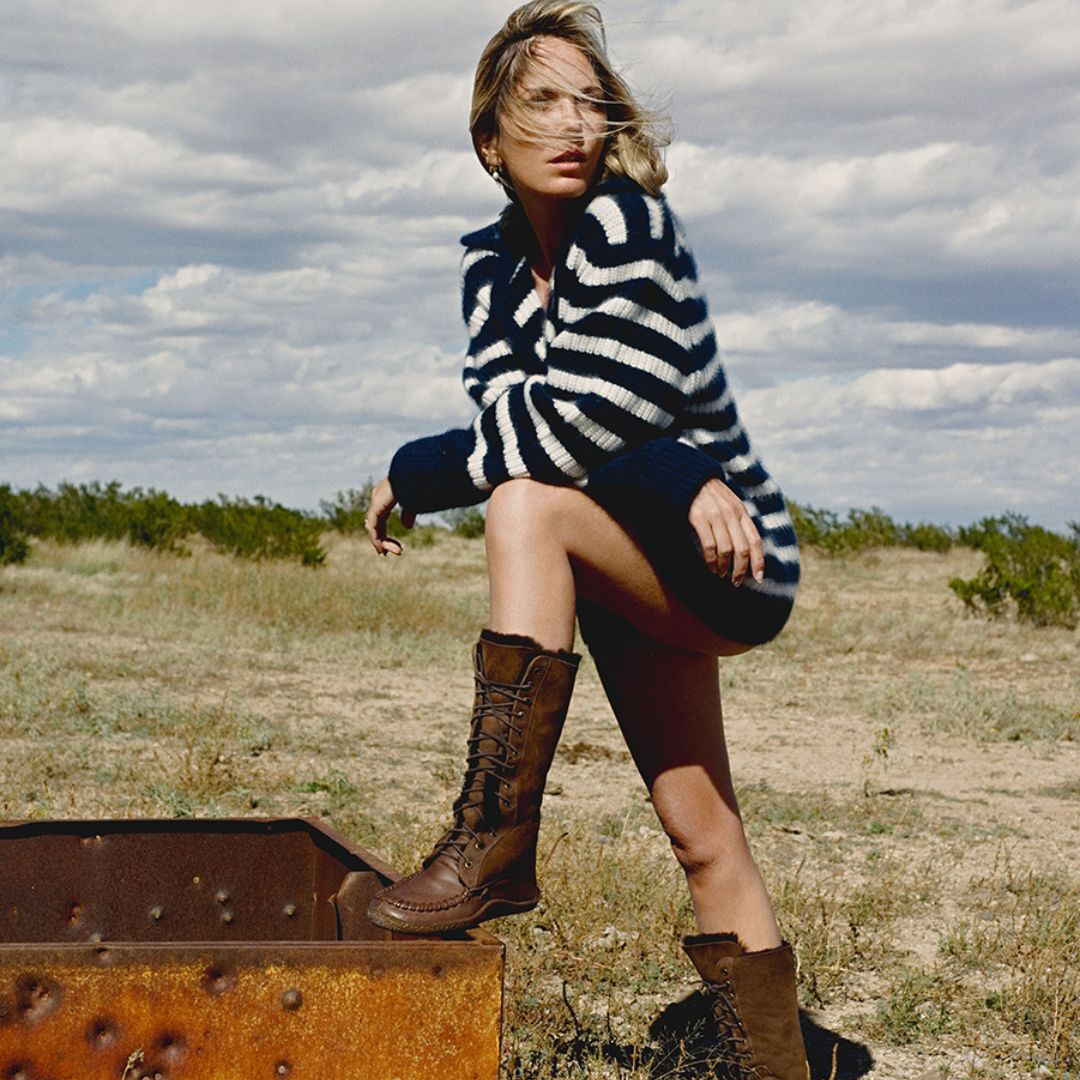 Eschimese Brown– Laced high boots