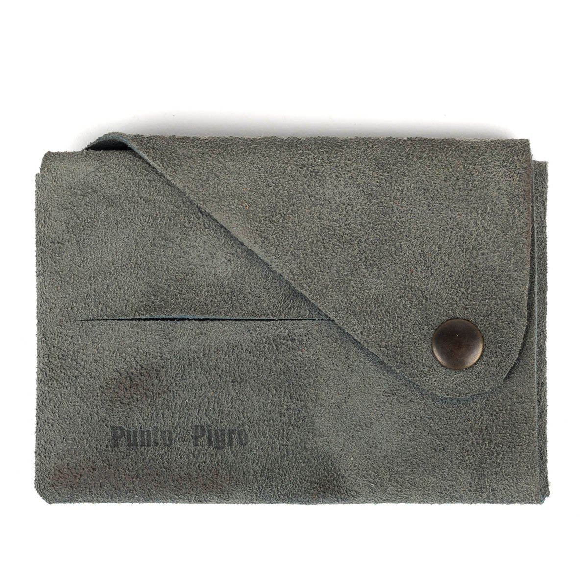 D CARD HOLDER - Suede Blue Grey