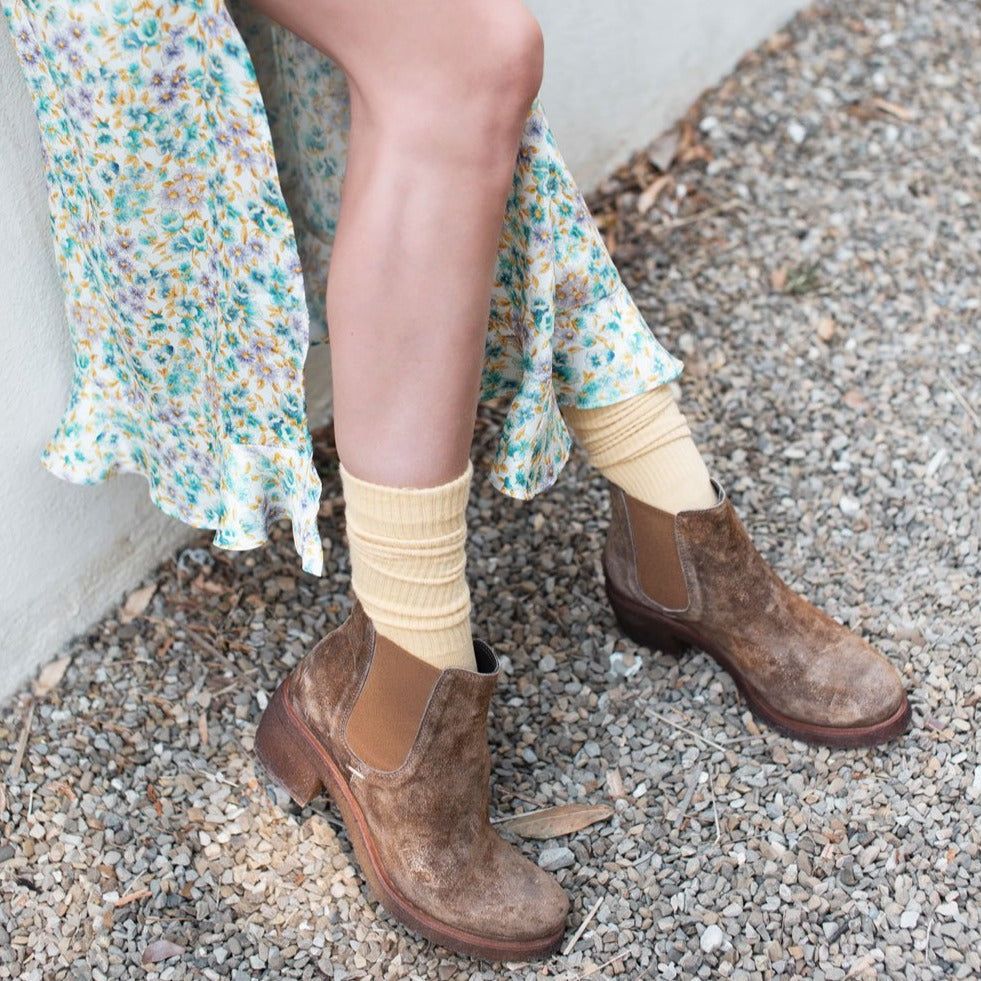 TEXAS02 SUEDE CHELSEA BOOTS – Wood