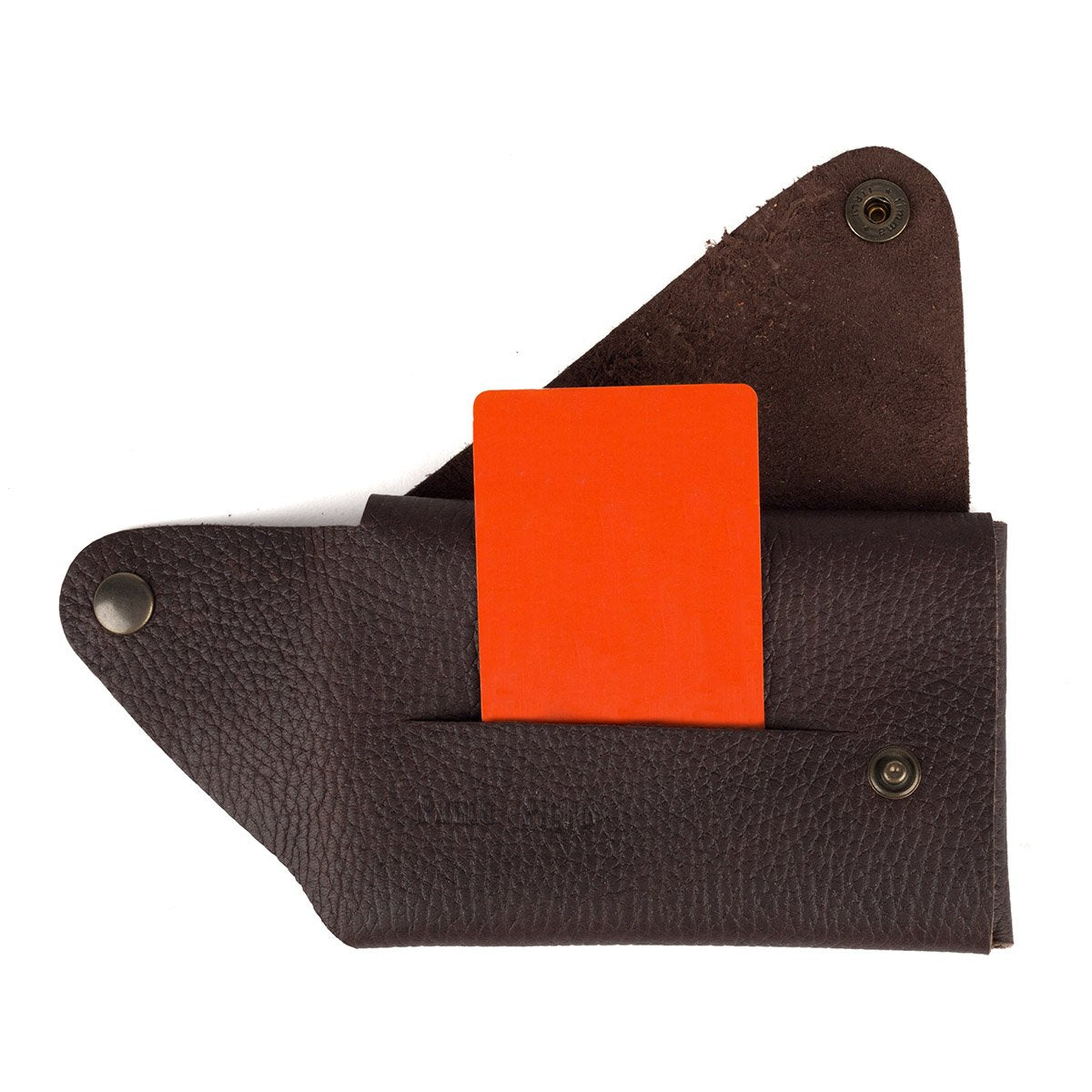 D CARD HOLDER - Deer grain Coffe