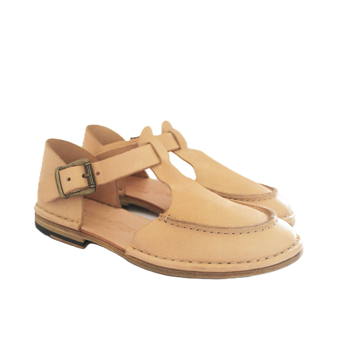 HAND 1112 LEATHER - Moccasin Mary Jane