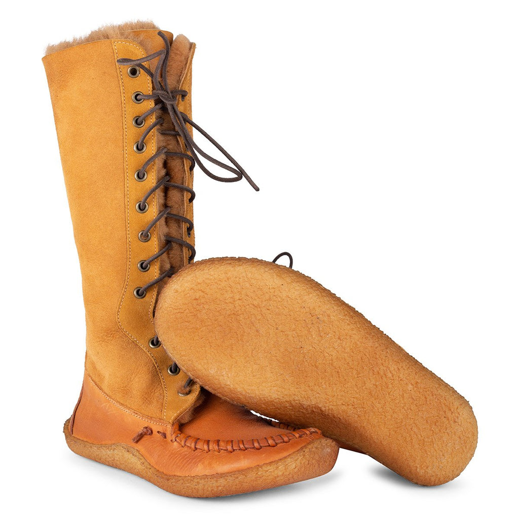 Eschimese Orange– Laced high boots