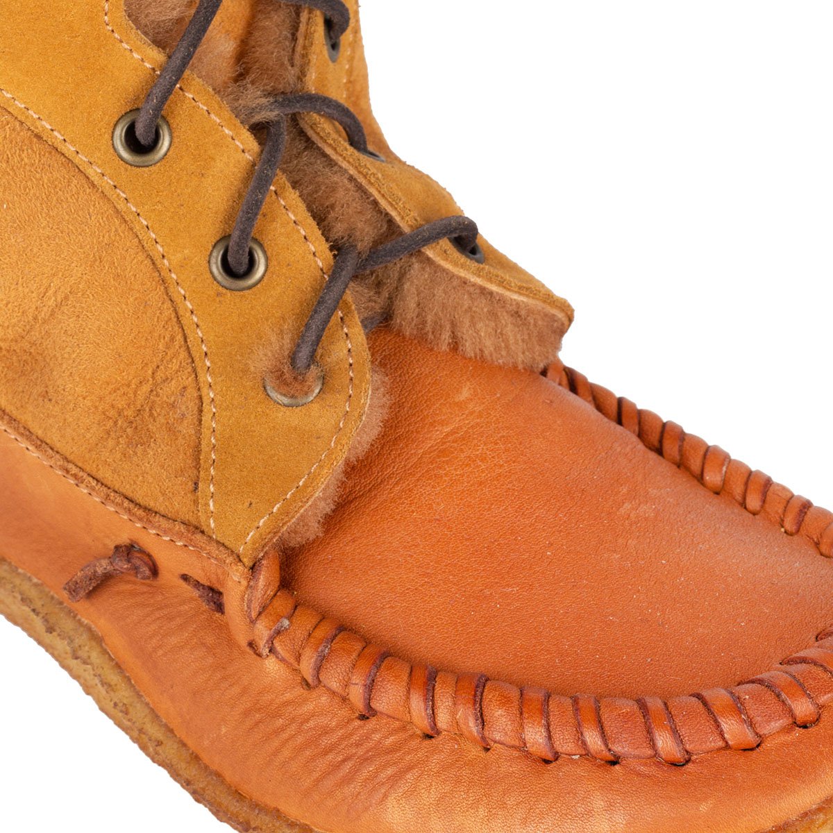 Eschimese Orange– Laced high boots