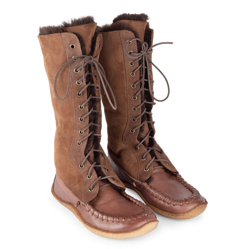 Eschimese Brown– Laced high boots