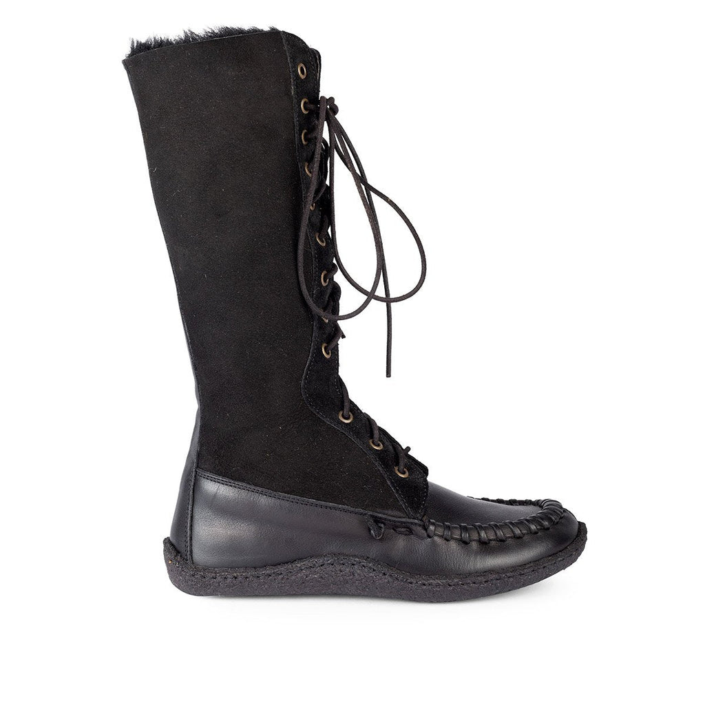 Eschimese Black– Laced high boots