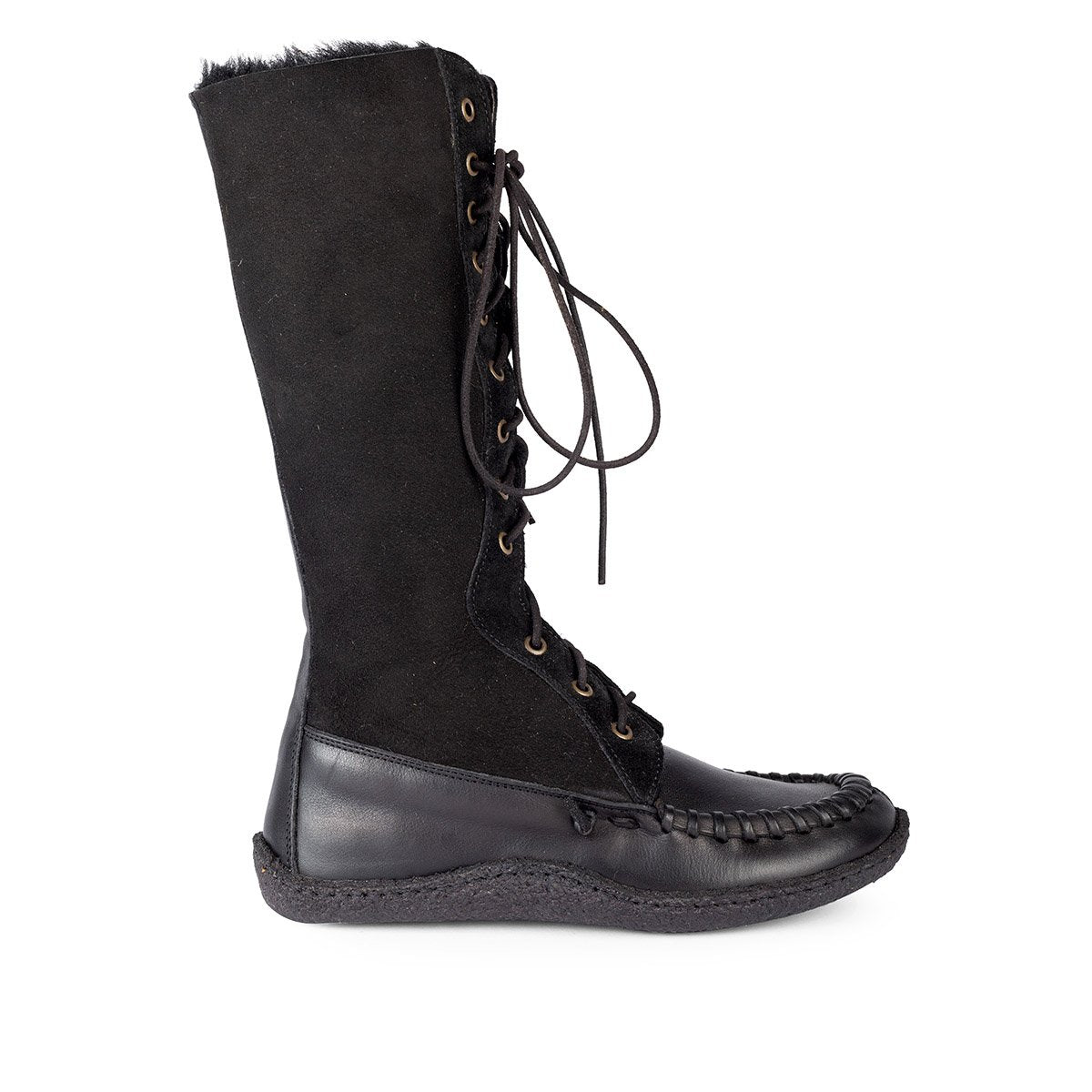 Eschimese Black– Laced high boots