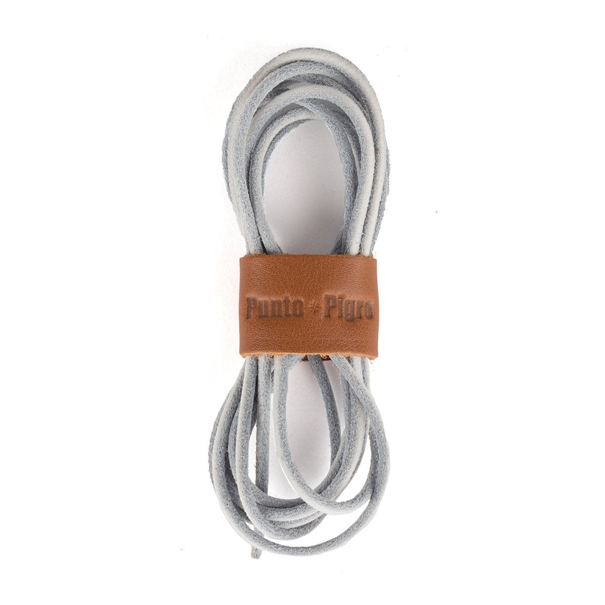 Leather Laces R section - White