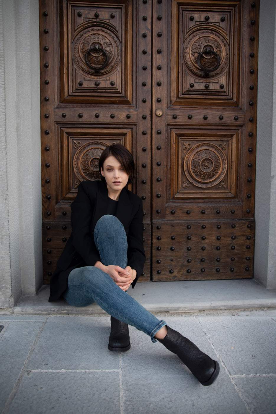 TEXAS 03 CARVED BOOTS – Black